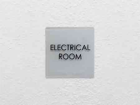 building electrical room door signs