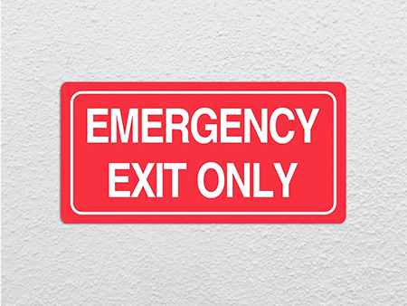 emergency exit fire safety signs