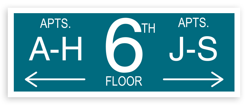 floor number sign 1