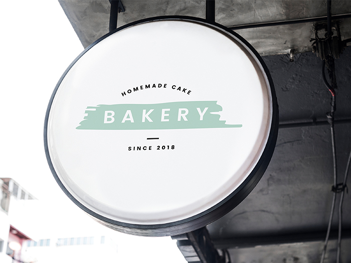 Homemade Cake Bakery Round Board Mockup