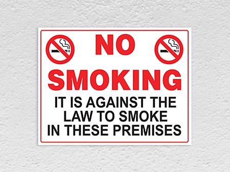 no smoking signs