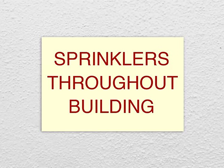 sprinkler throughout the building