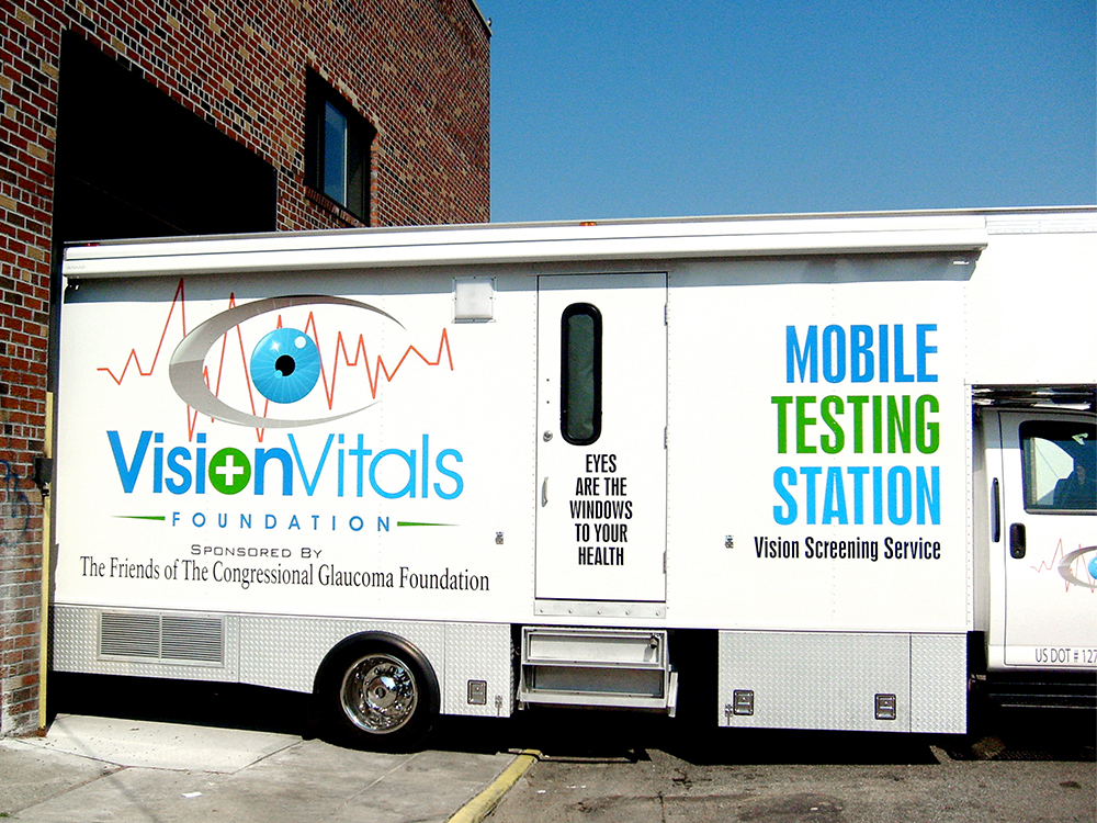 vision vitals truck lettering