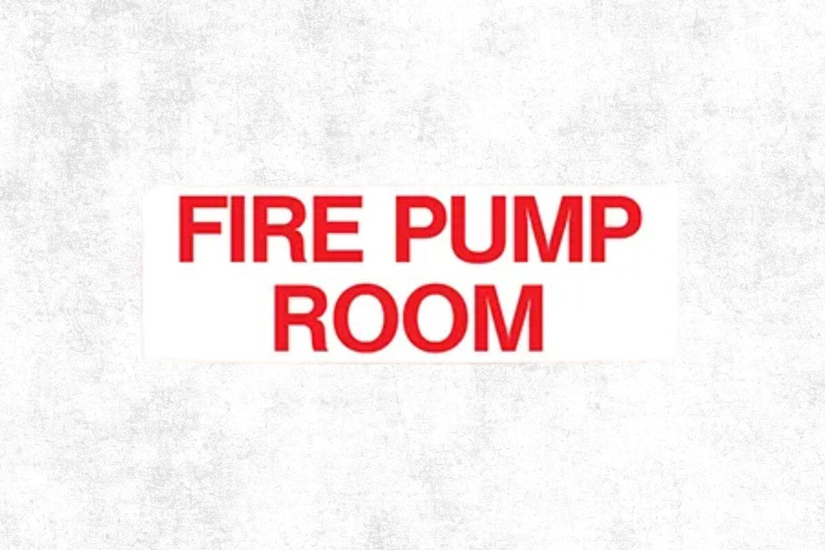 Fire Pump Signs