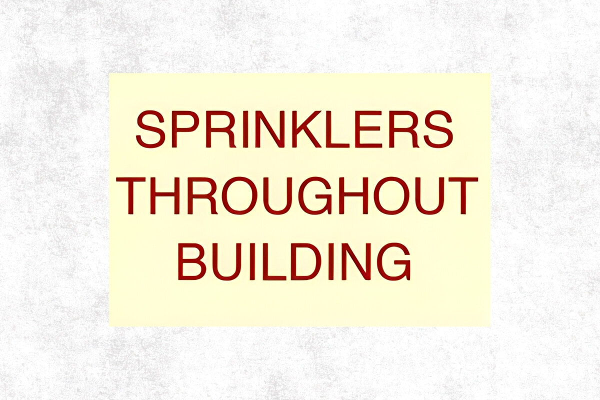 Fire Sprinkler System Sign