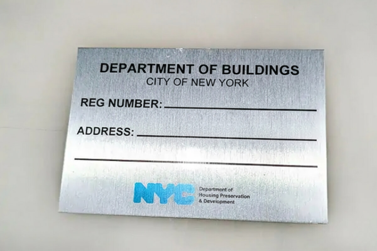 custom brushed hpd sign custom brushed hpd sign